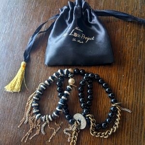 The Lace Project Black Shiny Set